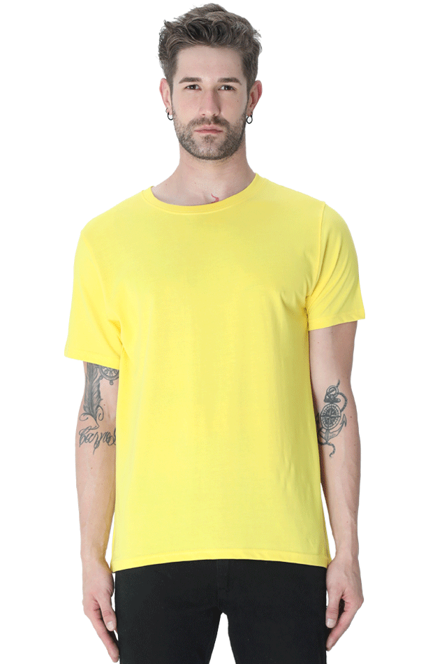 Sunshine Yellow Plain T-Shirt - Bright & Unisex | Zustify