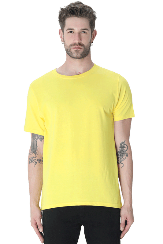 Sunshine Yellow Plain T-Shirt - Bright & Unisex | Zustify