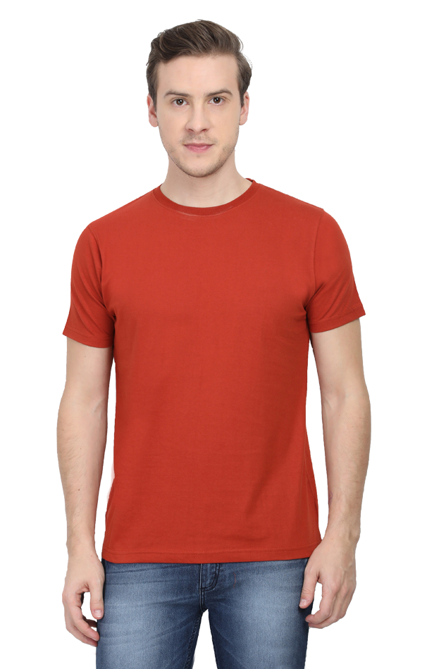 Classic Brick Red T-Shirt - Casual Comfort | Zustify