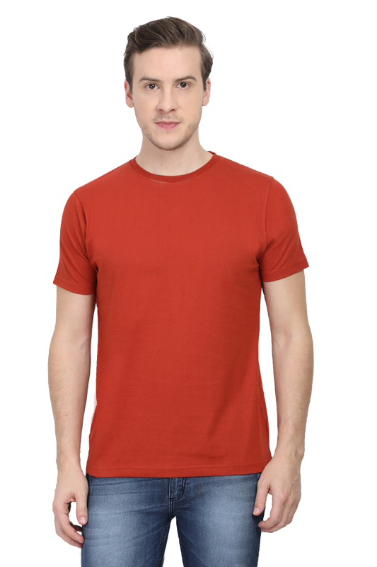 Classic Brick Red T-Shirt - Casual Comfort | Zustify