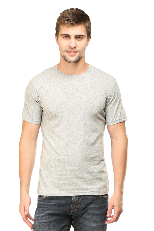 Sophisticated Grey Melange T-Shirt - Sleek & Stylish | Zustify