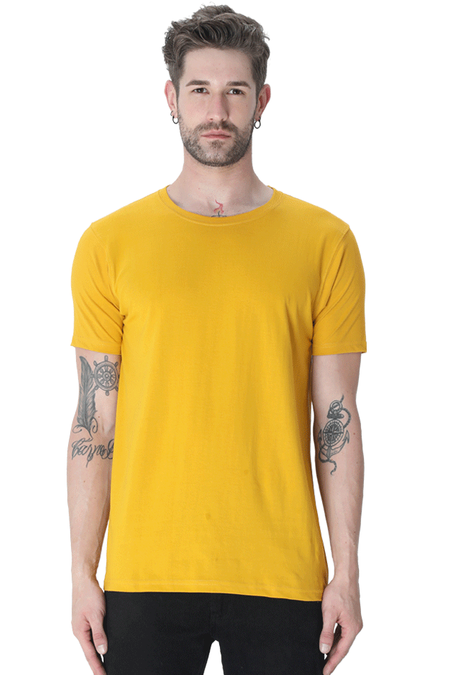 Bold Mustard Yellow T-Shirt - Simple Elegance for All | Zustify