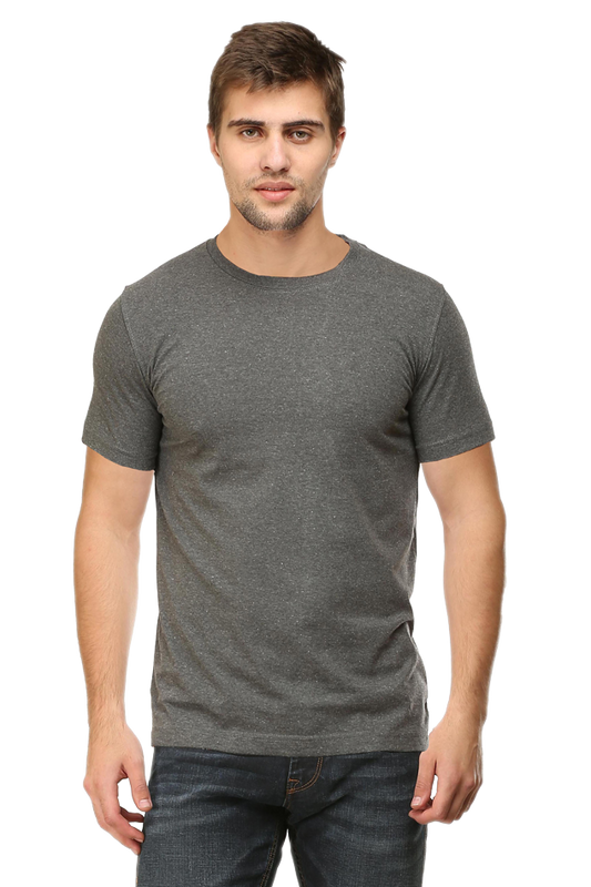 Sophisticated Charcoal Melange Tee - Essential Style for All | Zustify