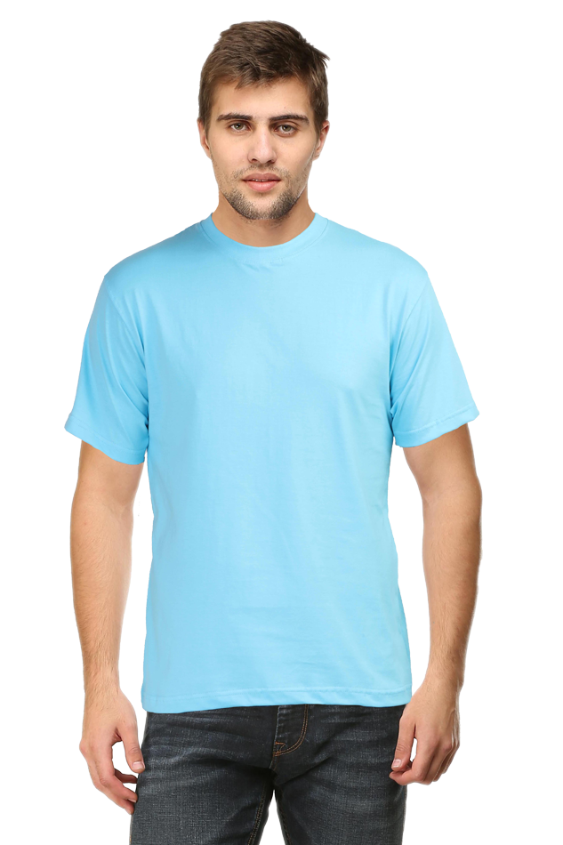 Crisp Sky Blue T-Shirt - Casual Elegance | Zustify