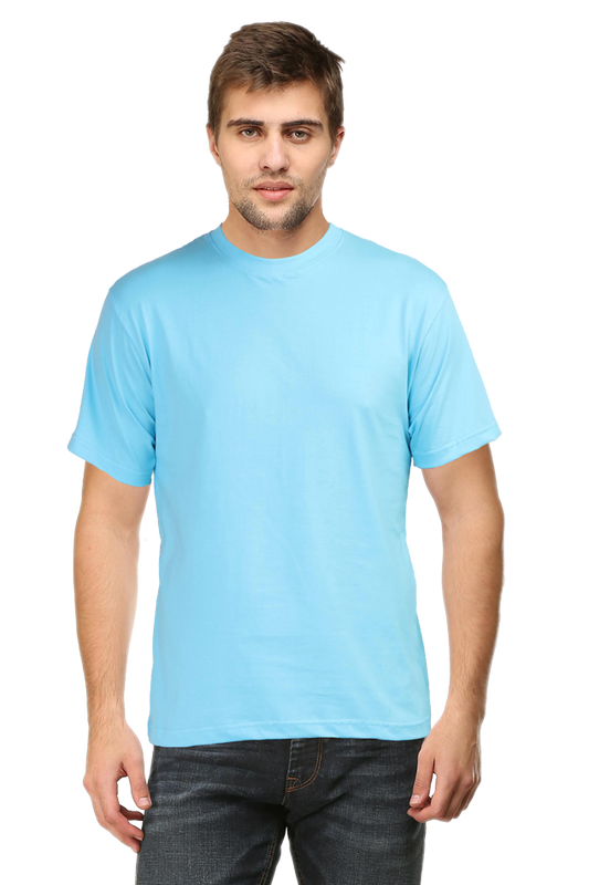 Crisp Sky Blue T-Shirt - Casual Elegance | Zustify